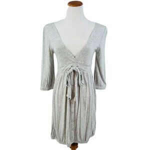 Vintage Vince Heather Gray Jersey Babydoll Mini Dress| Quiet Luxury Office Siren